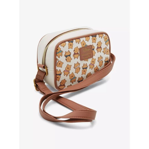 NWT Loungefly Disney Winnie The Pooh Chibi Muted Colors Camera Crossbody Bag - Picture 1 of 6